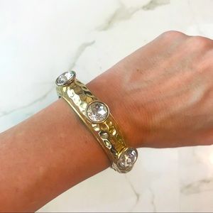 Gold Rhinestone Statement Bracelet